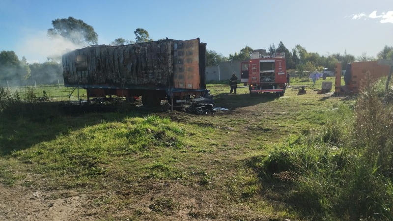Sospechan que fue intencional el incendio de una casilla